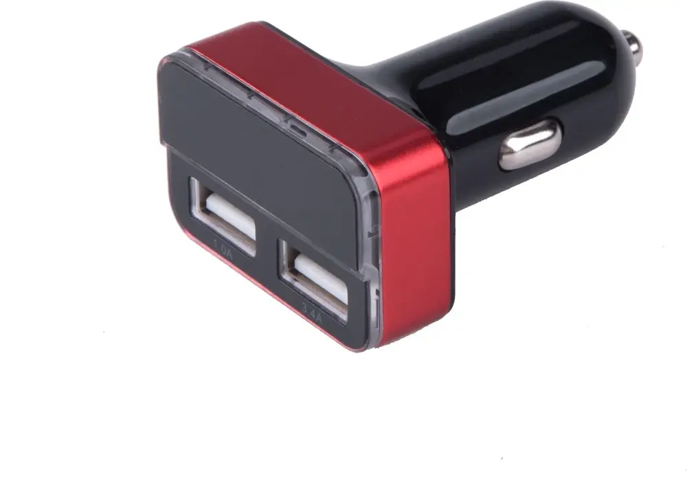 Prémium Extol autós töltő, szivargyújtó, dupla USB, 1.0A+3.4A, 37W, kábel nélkül